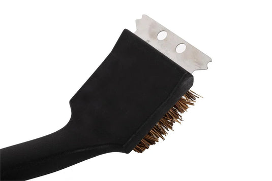 BBQ 17"x2.75" Palmyra Grill Brush w/Scraper, cht