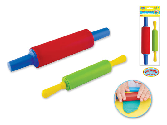 Krafty Kids: Lil' Artist Clay-Dough Tools- Rolling Pins x2 8.3"+7"