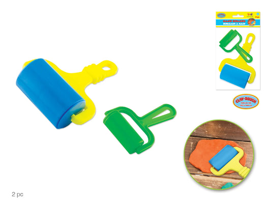 Krafty Kids: Lil' Artist Clay-Dough Tools- Hand Roller x2 Sm+Lrg