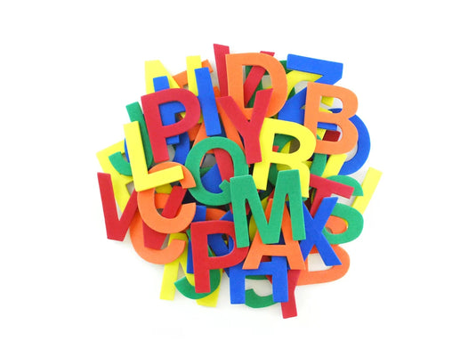 Krafty Kids: 2" Foam-Fun Letters x52 Self-Stick C) Helvetica Primary