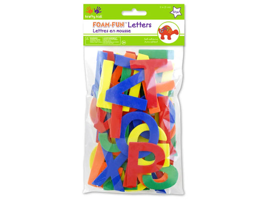 Krafty Kids: 2" Foam-Fun Letters x52 Self-Stick C) Helvetica Primary
