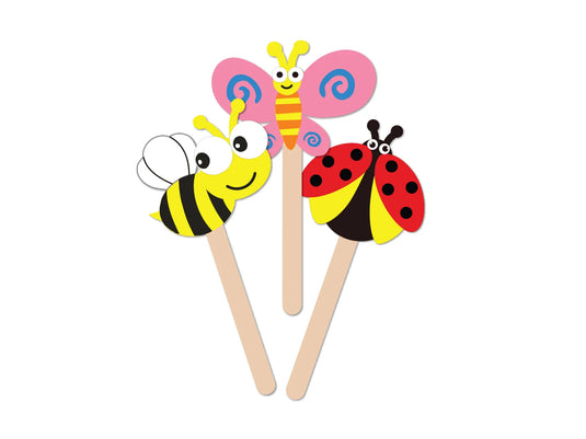 Krafty Kids Kit: DIY Foam Character Stick Puppets I) Flying Friends