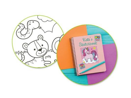 Krafty Kids: DIY Sticker & Coloring Fun Book 264 Stickers+Coloring Sheet A) Baby Animals