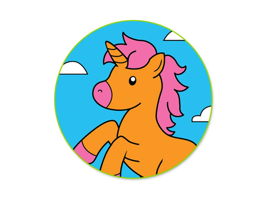 Krafty Kids Kit: 6"x8" DIY Canvas Panel w/4 Mini Markers D) Unicorn