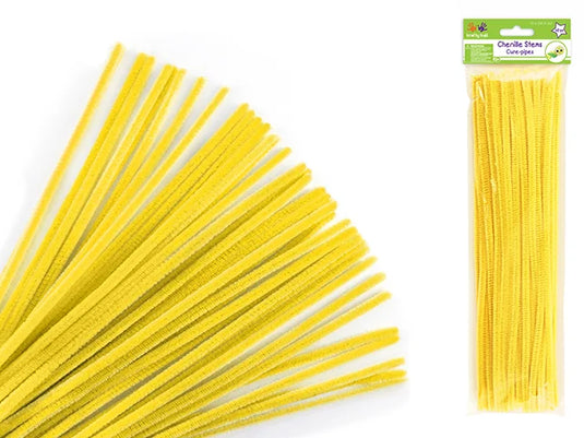 Chenille Stems: 6mmx30cm 40/pk Pipe Cleaners O) Yellow