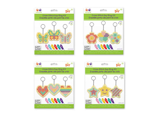 Krafty Kids Kit: DIY Cross-Stitch Keyring Kits 3pc