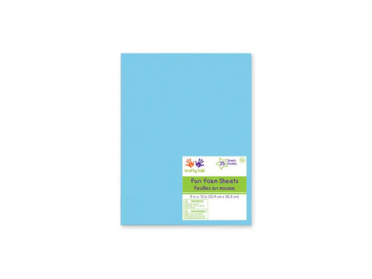 Fun Foam Sheets: 9"x12" Bulk 2mm Barcoded Sheets D) Light Blue