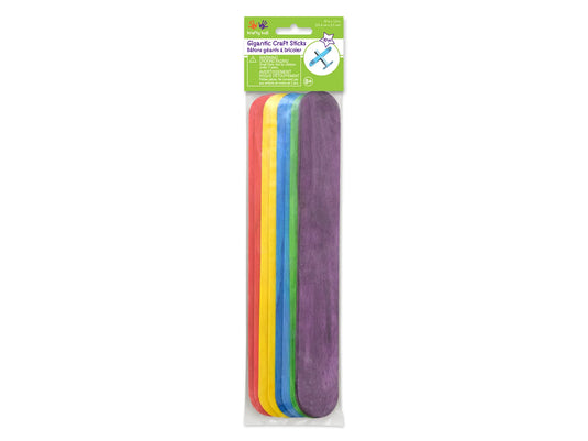 Craftwood: 10"x1.3" Gigantic Craft Sticks 10/pk B) Colored