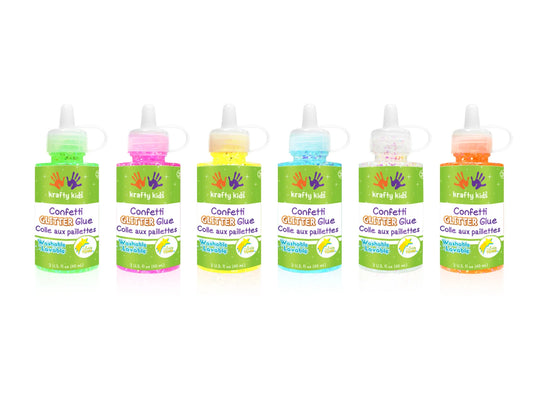 Twinkle Town: 60ml Confetti Glitter Glue PDQ 8eax6col A) Laser