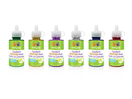 Twinkle Town: 60ml Confetti Glitter Glue PDQ 8eax6col B) Metallic