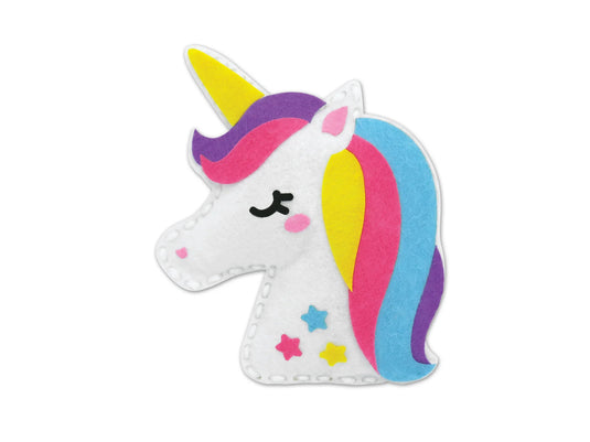 Krafty Kids Kit: DIY Felt Friends Sewing Kit w/Plastic Needle J) Unicorn