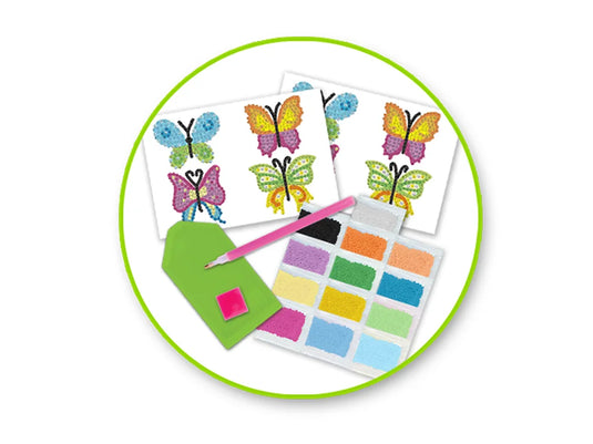Krafty Kids Kit: Diamond Painting DIY Sticker Kit 2Shts A) Butterfly