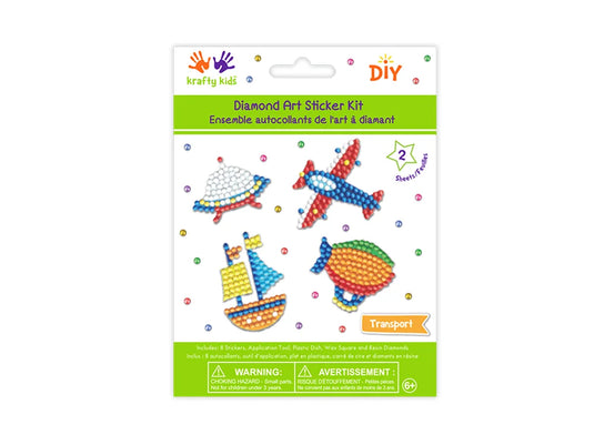 Krafty Kids Kit: Diamond Painting DIY Sticker Kit 2Shts D) Transport