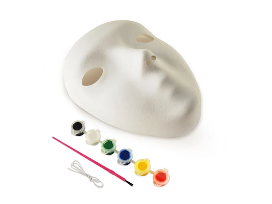 Krafty Kids Kit: DIY 9" Mask Maker w/6 Paints & Brush A) Female