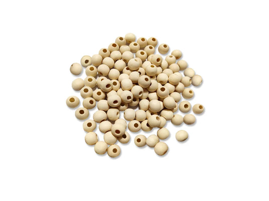 Wood Craft: Round Beads Natural A) 10mm 100pc