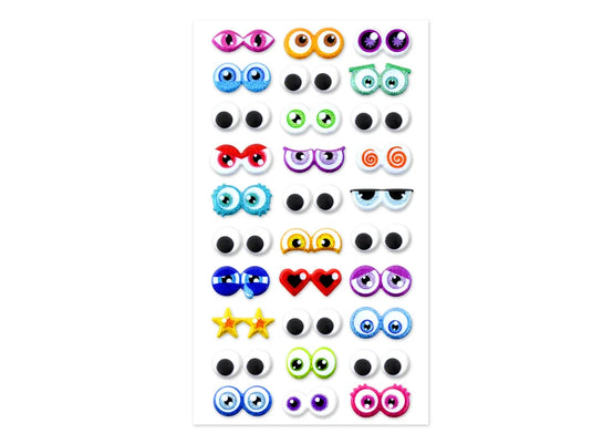 Self-Stick Googly Eyes: Animation Glitter & Googlies 30 Pairs A) Cartoon
