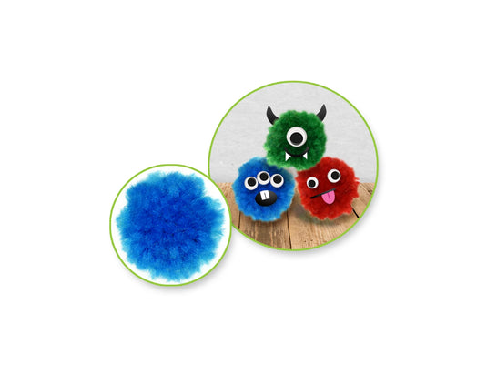 Krafty Kids: 1" Yarn-Poms 40pc B) Primary