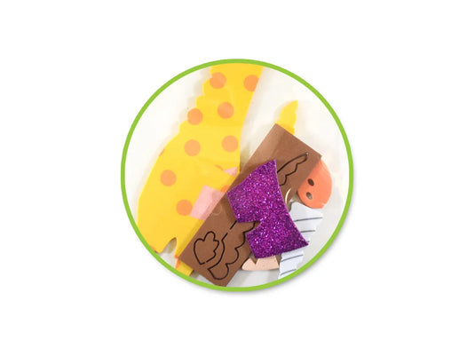 Krafty Kids Kit: DIY Foam-Fun Character Kit (makes 1) F) Giraffe