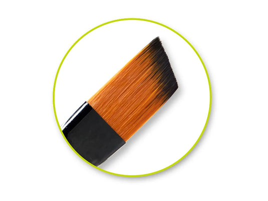 Artist Brush Set: 'Fierce' Art Set x7 Wood Handle B) Angular