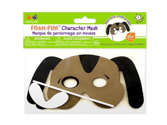 Krafty Kids Kit: DIY Foam Character Mask w/Prop Stand A) Dog