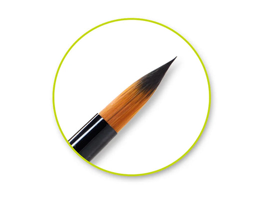 Artist Brush Set: 'Fierce' Art Set x7 Wood Handle C) Round