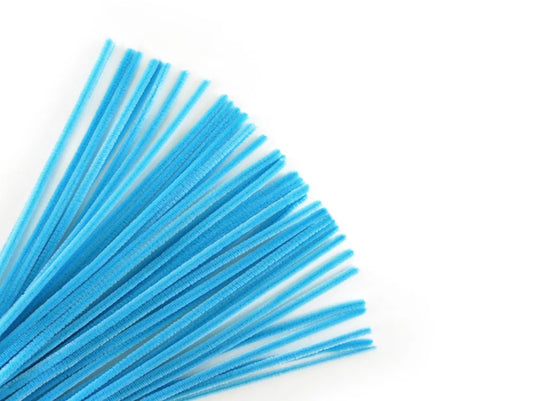 Chenille Stems: 6mmx30cm 40/pk Pipe Cleaners G) Light Blue