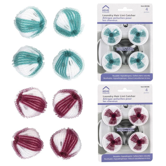 H.E. 4-PC Laundry Hair Lint Catcher Dia 3.5cm, Double blister