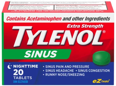 Tylenol Extra Strength Sinus 20 night EZ Tabs