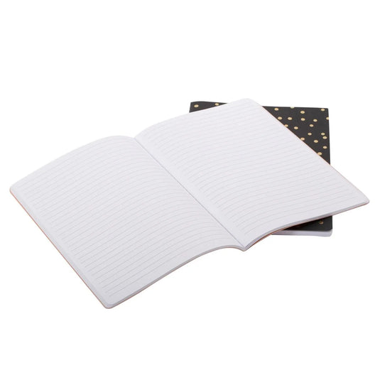 XL NOTE,PU cvr,foil prnt,stitched 248x178mm,100g wht ppe, 44 sheets