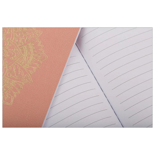 XL NOTE,PU cvr,foil prnt,stitched 248x178mm,100g wht ppe, 44 sheets