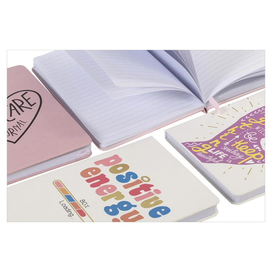 Positive Vibe PU Notebook 14.7x21cm 4 styles, 96s, 80g, sewing binding