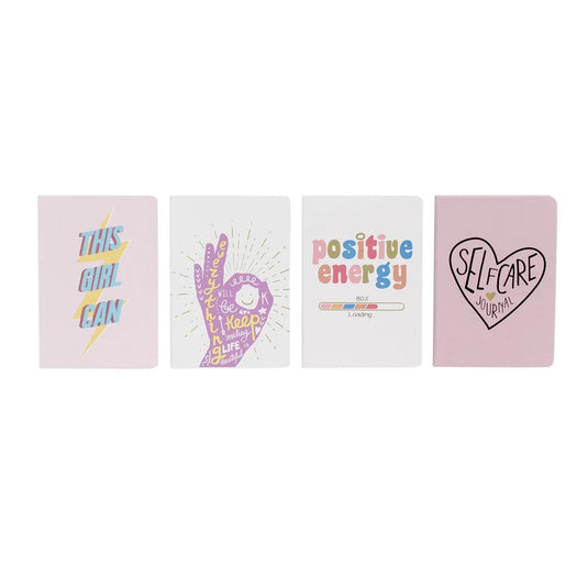 Positive Vibe PU Notebook 14.7x21cm 4 styles, 96s, 80g, sewing binding