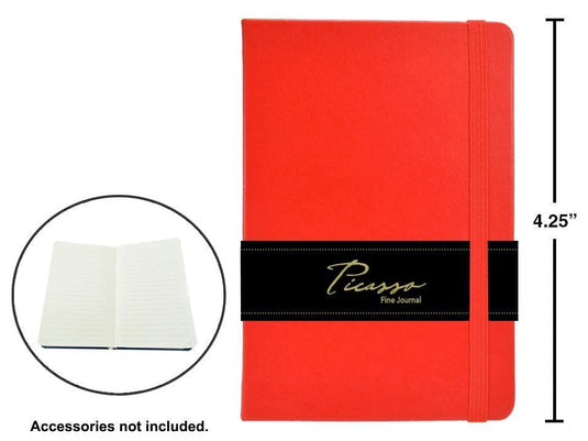 Picasso, 3"x4" 80-sheet Ruled Fine Journal, 80gsm, Red, wrapper
