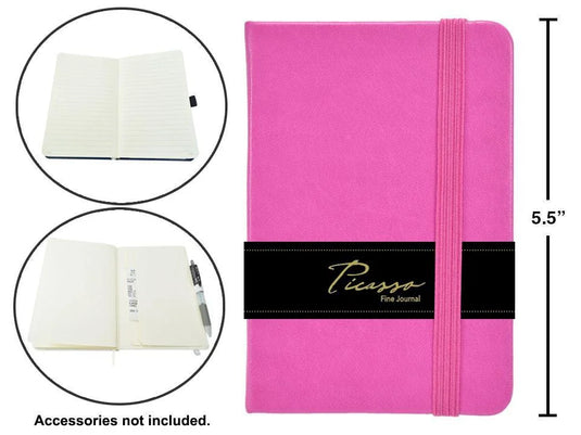 Picasso, 3.5 x 5.5" 80-sheet Ruled Journal, 80gsm, Fuchsia, wrapper