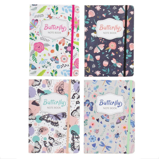 Butterfly Hard Cover Notebook 14.5x21cm 80s,70g