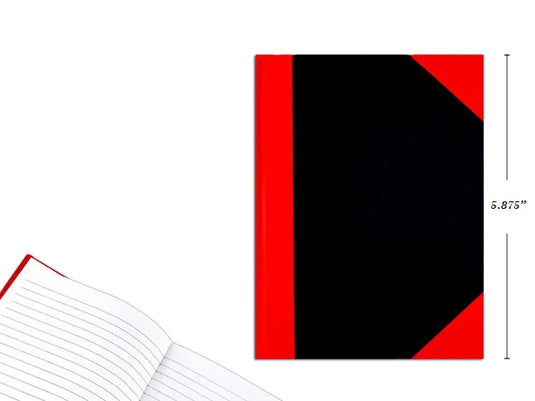 HARD COVER NTBK RED& BLK 120 PGS 5.8 X 4.1" APPROX