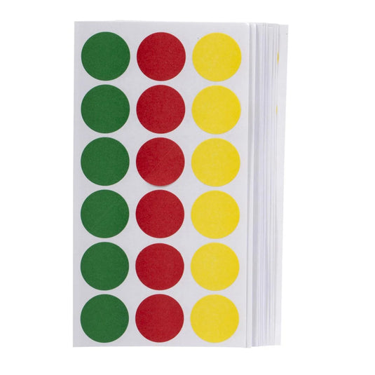 O.WKs. Colour Coding Label, 288-pc., 3/4" Dia., clam pack