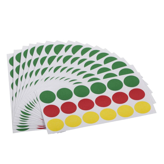 O.WKs. Colour Coding Label, 288-pc., 3/4" Dia., clam pack