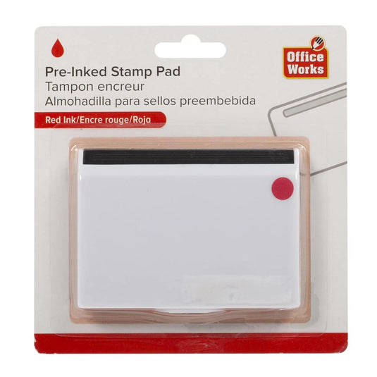 O.WKs. Pre-Inked Stamp Pad, 3 Col. 12 Blk, 8 Blue, 4 Red (HZ)