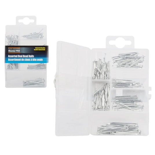 H.E. Master Pro, 220-pc Assorted Nails, pvc bx w col. sleeve card