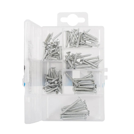 H.E. Master Pro, 110-pc Assorted Countersunk Screws, pvc bx w col