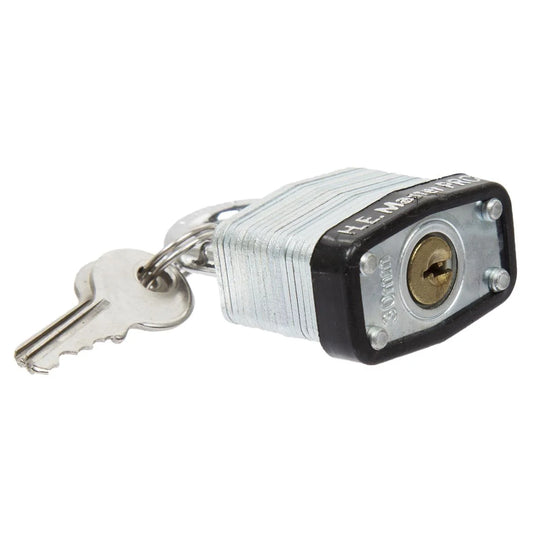 H.E. Master Pro, 2" Laminated Padlock, clamshell(HZ)