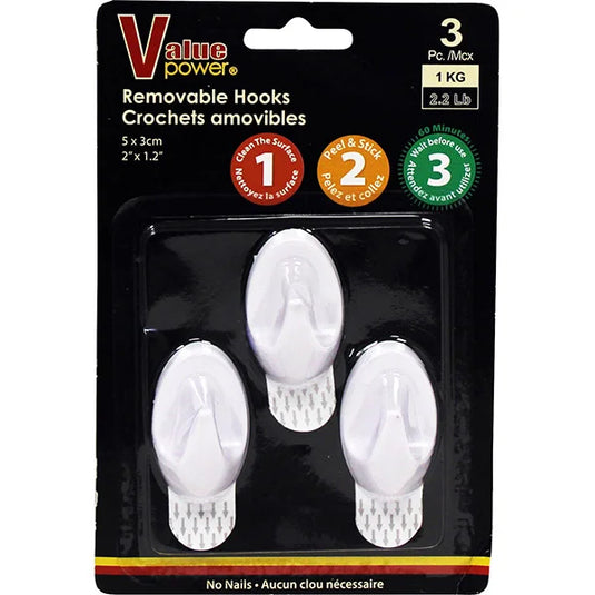Hook Removeable 3 Pack