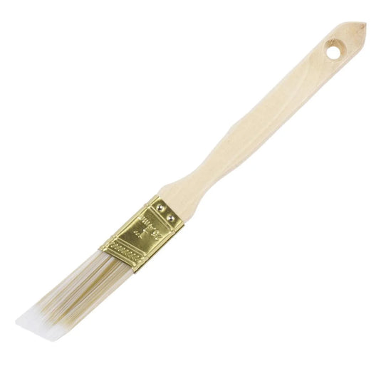 H.E. Paint Pro , 1" Angled Paintbrush, Wooden Handle, slv card