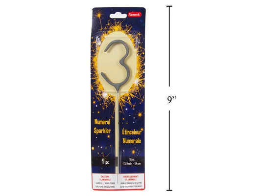 Number 3 Sparkler, Prntd. Blister card
