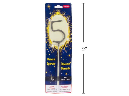 Number 5 Sparkler, Prntd. Blister card