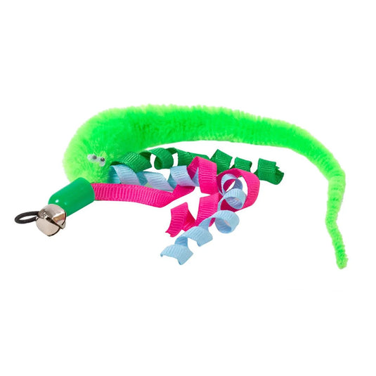 PAWS Twisty Worm Teaser Wand w/Replacement Twist Worms, toc