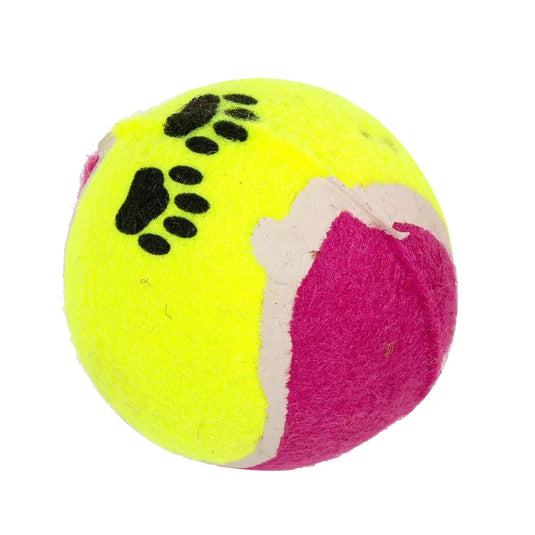 PAWS. 2-pc 2.5" Printed Pet Tennis Balls, in a bag,(CS)