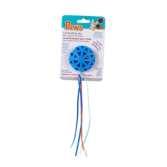 PAWS Cat Rustling Toy w/noise & ribbon, TOC
