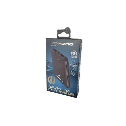 Volkano Nano Series 5000 mAH Li-Po Power Bank-Black